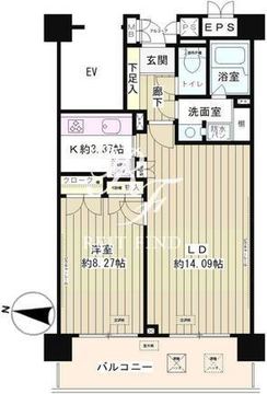 マーシュフィールド四番町 602 間取り図