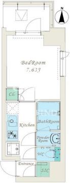 スプランディッド錦糸町2 201 間取り図