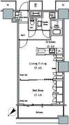 ザ東京タワーズミッドタワー 2218 間取り図
