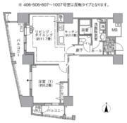 アクティ汐留 410 間取り図