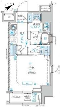 ベルシード門前仲町 1002 間取り図