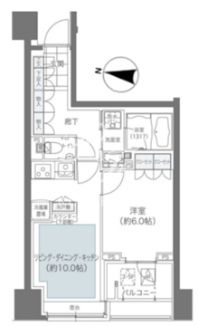 メゾンカルム本郷 1303 間取り図