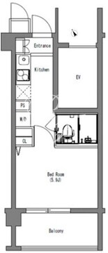 プライムアーバン月島 702 間取り図
