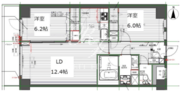 レジディア目白 601 間取り図