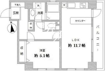 ラクラス田原町 1004 間取り図