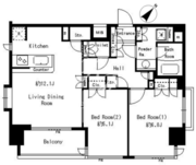 レジディア浅草橋 704 間取り図