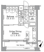 ワンルーフフラット月島 705 間取り図