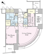 ザ・レジデンス赤坂檜町 1201 間取り図