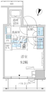 パークアクシス赤坂見附 707 間取り図