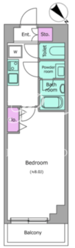 カージェ文京千石 407 間取り図