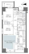 メゾンカルム本郷 1102 間取り図