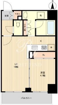 ザ・パーククロス広尾 601 間取り図