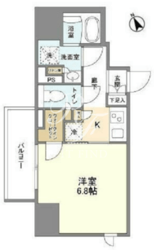 シェフルール新御徒町2 201 間取り図