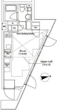 カスタリア中延 502 間取り図