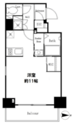 レジディア麻布十番2 305 間取り図