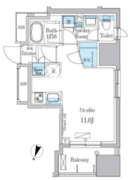 パークアクシス小伝馬町 205 間取り図
