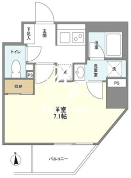 シェフルール新御徒町1 1101 間取り図