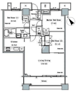 ザ東京タワーズミッドタワー 2714 間取り図