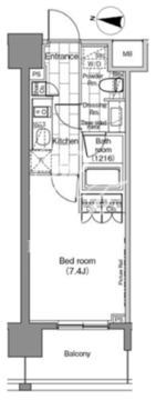 パークハビオ恵比寿 1306 間取り図