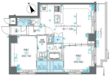 ズーム目黒不動前 701 間取り図