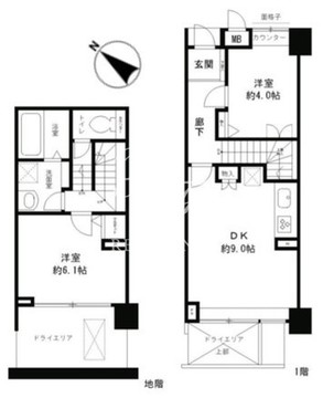 レジディア六本木檜町公園 105 間取り図