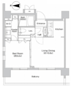 プライムアーバン神楽坂 1004 間取り図