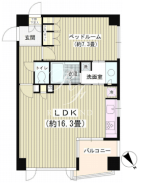 日向坂ハウス 203 間取り図