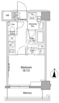 ザ・パークハビオ住吉 306 間取り図