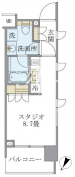 アパートメンツ千駄木 801 間取り図