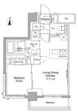 ザ・パークハビオ住吉 310 間取り図