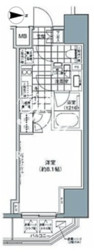 パークハビオ上野3丁目 405 間取り図