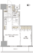 パークハビオ上野3丁目 902 間取り図