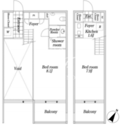 KDX大伝馬レジデンス 705 間取り図