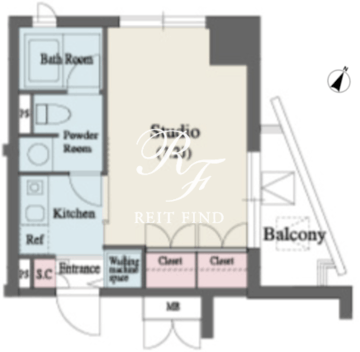 ＭＦＰＲ代々木タワー 408 間取り図