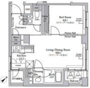 パークアクシス溜池山王 406 間取り図