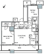 ザ東京タワーズミッドタワー 1408 間取り図