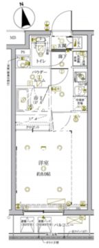 クレイシアIDZ新宿落合ディアコート 403 間取り図