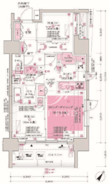 ディームス大井町 1002 間取り図