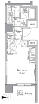 パークハビオ東陽町 908 間取り図