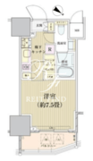 パークリュクス白金高輪 1208 間取り図