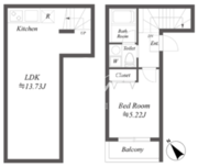 ルクレ三田 101 間取り図
