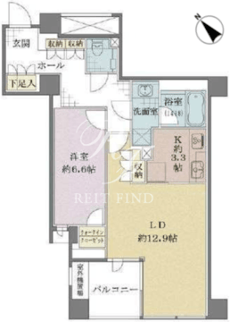 プレミスト赤坂檜町公園 207 間取り図