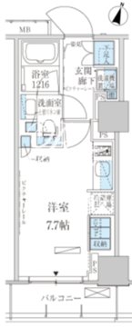 パークアクシス赤坂見附 703 間取り図