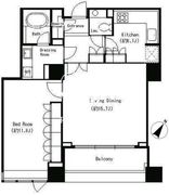 パークキューブ目黒タワー 1703 間取り図