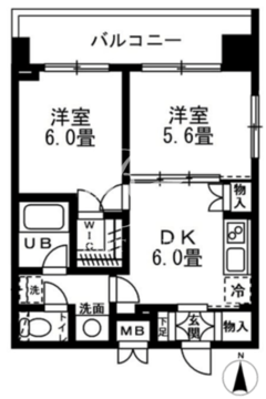 レジディア錦糸町 615 間取り図