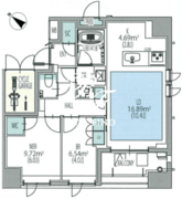 オーパスレジデンス日本橋イースト 1102 間取り図