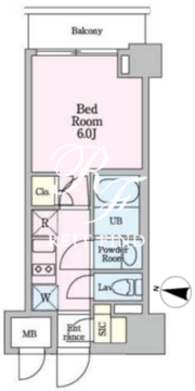 リビオメゾン戸越銀座 408 間取り図