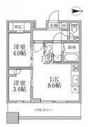 レジディア新御徒町2 1102 間取り図