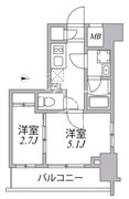 シーフォルム住吉 1006 間取り図