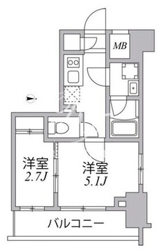 シーフォルム住吉 1006 間取り図